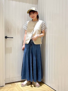 「アイテム（ブルゾン）」を使った、fuku5662さん（レディース・160cm）の夏コーディネート