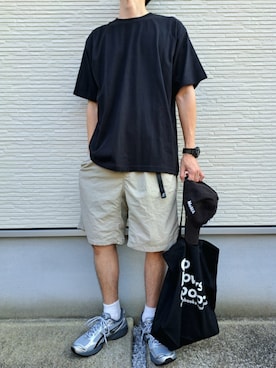 「アイテム（トートバッグ）」を使った、necoさん（メンズ・177cm）の夏コーディネート