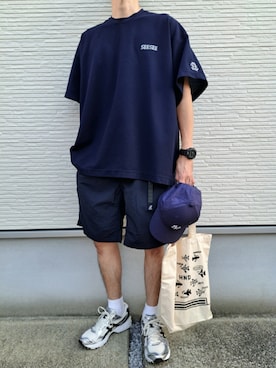 「アイテム（トートバッグ）」を使った、necoさん（メンズ・177cm）の秋コーディネート
