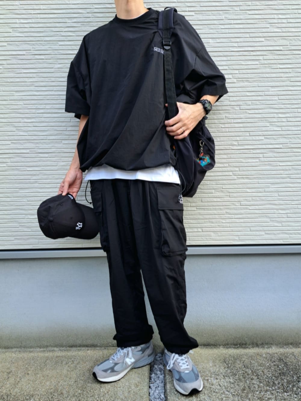 SEESEE ネイビー ボーダーロンT SEE SEEロンT SEESEE ネイビー