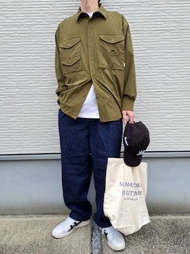 「アイテム（帽子）」を使った、necoさん（メンズ・177cm）の秋コーディネート