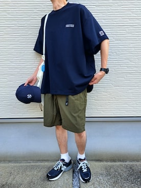 「アイテム（バッグ）」を使った、necoさん（メンズ・177cm）の夏コーディネート