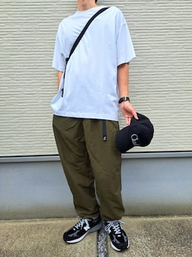 「アイテム（バッグ）」を使った、necoさん（メンズ・177cm）の夏コーディネート