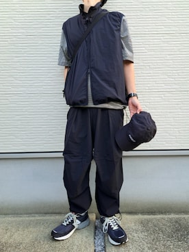 「アイテム（ベスト）」を使った、necoさん（メンズ・177cm）の秋コーディネート