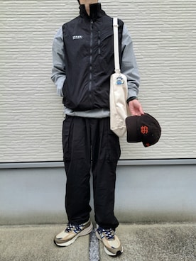 「アイテム（ベスト）」を使った、necoさん（メンズ・177cm）の秋コーディネート