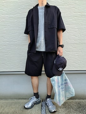 「アイテム（トートバッグ）」を使った、necoさん（メンズ・177cm）の秋コーディネート