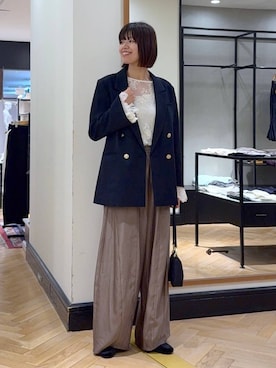 「アイテム（バレエシューズ）」を使った、arisa_588さん（レディース・170cm・30代）の秋コーディネート
