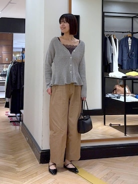 「A part by（アパートバイ）のレースキャミソール（キャミソール、グレー系）」を使った、arisa_588さん（レディース・170cm）の春コーディネート