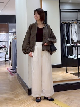 「アイテム（ブルゾン）」を使った、arisa_588さん（レディース・170cm）の秋コーディネート