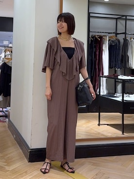 「A part by（アパートバイ）のクロスフラットサンダル（サンダル）」を使った、arisa_588さん（レディース・170cm・30代）の夏コーディネート