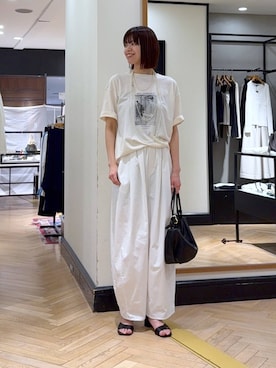 「A part by（アパートバイ）のハートモチーフバッグ（ショルダーバッグ、ブラック系）」を使った、arisa_588さん（レディース・170cm）の春コーディネート