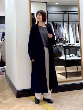 「アイテム（ステンカラーコート）」を使った、arisa_588さん（レディース・170cm）の秋コーディネート