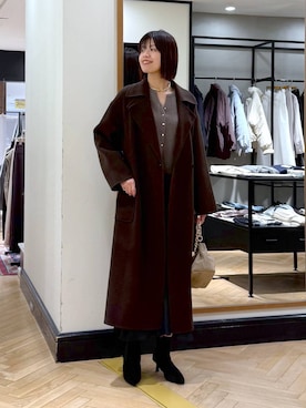 「アイテム（ステンカラーコート）」を使った、arisa_588さん（レディース・170cm・30代）の秋コーディネート