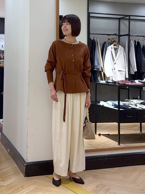 Pom♡専用2ピース ZARA 2025新作 ボーダー パイピングニットトップス - メルカリ