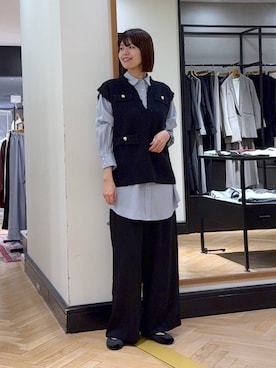 「アイテム（シャツワンピース）」を使った、arisa_588さん（レディース・170cm）の秋コーディネート