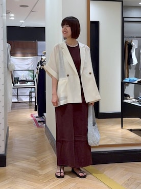 「アイテム（テーラードジャケット）」を使った、arisa_588さん（レディース・170cm・30代）の夏コーディネート