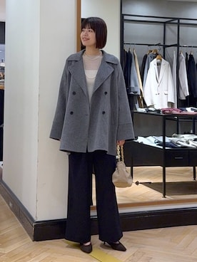 「アイテム（その他アウター、グレー系）」を使った、arisa_588さん（レディース・170cm）の秋コーディネート