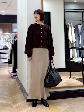 「アイテム（スカート）」を使った、arisa_588さん（レディース・170cm）の冬コーディネート