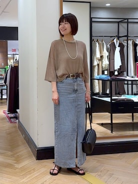 「アイテム（デニムスカート）」を使った、arisa_588さん（レディース・170cm・30代）の夏コーディネート