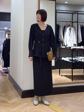 「アイテム（イエロー系）」を使った、arisa_588さん（レディース・170cm・30代）の秋コーディネート