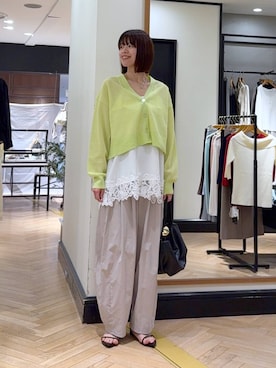 「A part by（アパートバイ）のハートモチーフバッグ（ショルダーバッグ、ブラック系）」を使った、arisa_588さん（レディース・170cm）の春コーディネート