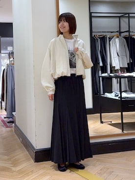 「アイテム（バレエシューズ）」を使った、arisa_588さん（レディース・170cm・30代）の秋コーディネート