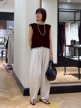 「A part by（アパートバイ）のワンショルカナグツキバッグ（ハンドバッグ）」を使った、arisa_588さん（レディース・170cm）の夏コーディネート