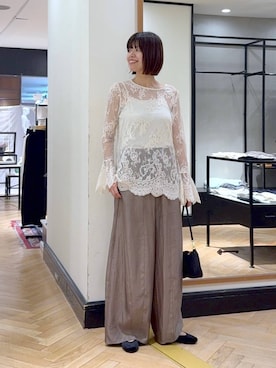 「アイテム（バレエシューズ）」を使った、arisa_588さん（レディース・170cm・30代）の秋コーディネート
