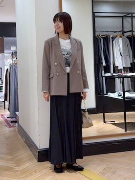 「アイテム（バレエシューズ）」を使った、arisa_588さん（レディース・170cm・30代）の秋コーディネート