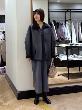 「アイテム（ブルゾン）」を使った、arisa_588さん（レディース・170cm）の秋コーディネート