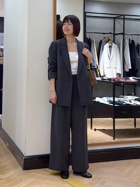 「A part by（アパートバイ）のストレッチサテンキャミ（キャミソール）」を使った、arisa_588さん（レディース・170cm）の秋コーディネート
