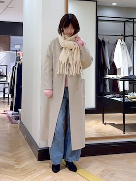 「アイテム（ストール/ショール）」を使った、arisa_588さん（レディース・170cm・30代）の秋コーディネート