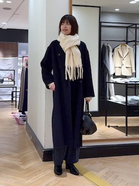「アイテム（ストール/ショール）」を使った、arisa_588さん（レディース・170cm・30代）の冬コーディネート