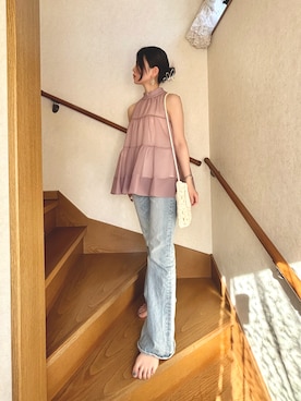 「moussy」｜Nonさん（レディース・159cm）の夏コーディネート