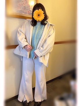 「大きいサイズ」｜「アイテム（ブルゾン）」を使った、kanaeさん（レディース・158cm）の冬コーディネート