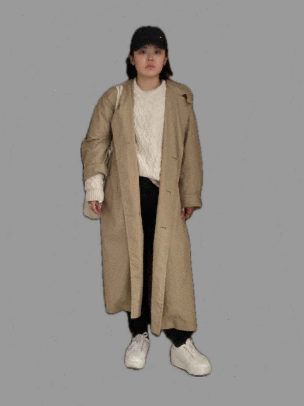 「春ファッション、春服、ootd」｜「SUPERGAのアイテム（スニーカー、ホワイト系）」を使った、bluegeekさん（レディース・158cm）の春コーディネートの1枚目の写真
