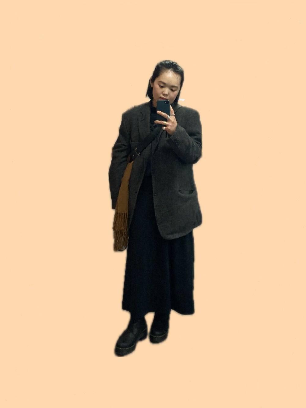 「ootd」｜「M＆Sのアイテム（テーラードジャケット、グレー系）」を使った、bluegeekさん（レディース・158cm）の春コーディネートの1枚目の写真