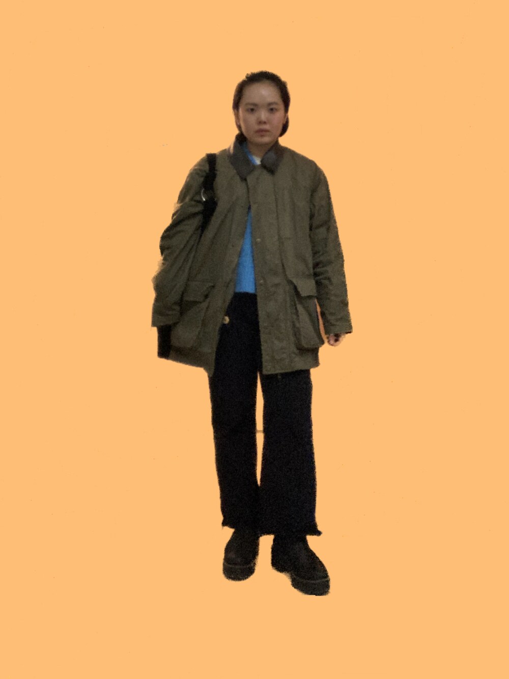「ootd」｜「cotton onのアイテム（デニムパンツ、ブラック系）」を使った、bluegeekさん（レディース・158cm）の冬コーディネートの1枚目の写真