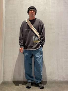 「アイテム（スウェット）」を使った、ニコまるさん（メンズ・168cm・20代）の秋コーディネート