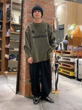 「NUMERALS（ヌメラルズ）のアイテム（トップス）」を使った、ニコまるさん（メンズ・168cm）の秋コーディネート