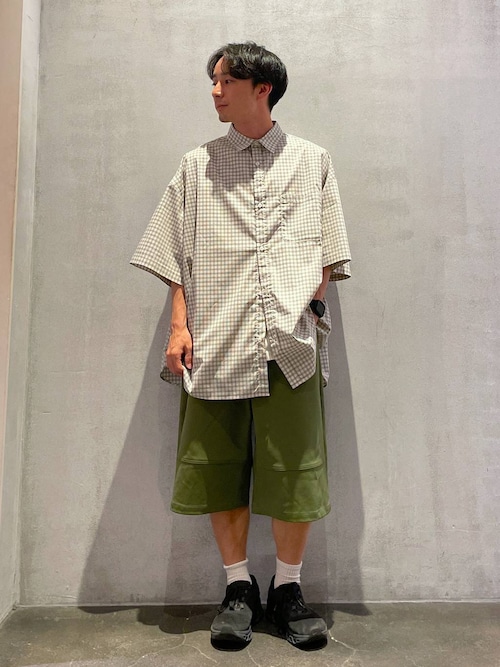 イージーケア柄ショートスリーブシャツ