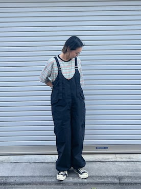 「CONVERSE ALL STAR（コンバースオールスター）のアイテム」を使った、こいちゃんさん（レディース・155cm）の夏コーディネート