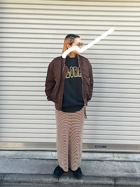 「アイテム（MA-1）」を使った、こいちゃんさん（レディース・155cm）の冬コーディネート