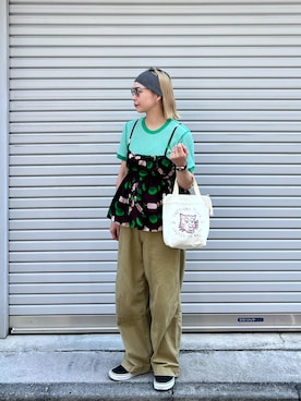 「アイテム（チノパンツ）」を使った、こいちゃんさん（レディース・155cm）の夏コーディネート