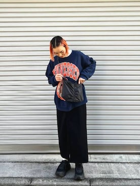 「アイテム（ボディバッグ/ウエストポーチ）」を使った、こいちゃんさん（レディース・155cm）の冬コーディネート