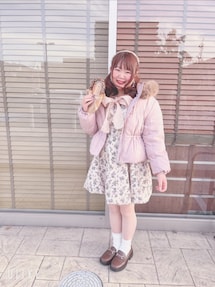 Swankiss スワンキス TC furfur flower O/P ホワイト Swankiss（スワンキス）の「TC furfur flower O/P（ワンピース
