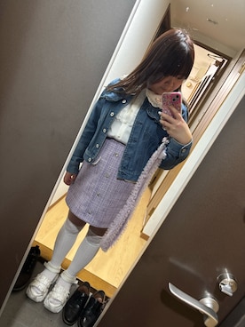 「Ank Rouge（アンクルージュ）のアイテム（トップス）」を使った、funamonさん（レディース・152cm）の春コーディネート