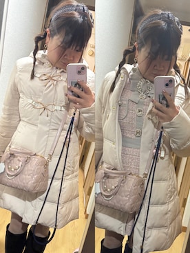 「アイテム（カチューシャ）」を使った、funamonさん（レディース・152cm）の冬コーディネート