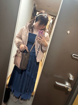 「アイテム（カチューシャ）」を使った、funamonさん（レディース・152cm）の冬コーディネート