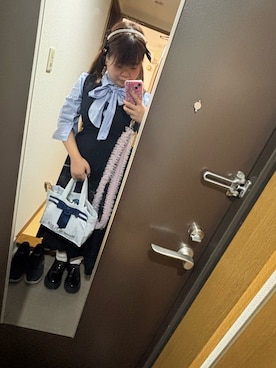 「アイテム（カチューシャ）」を使った、funamonさん（レディース・152cm）の秋コーディネート